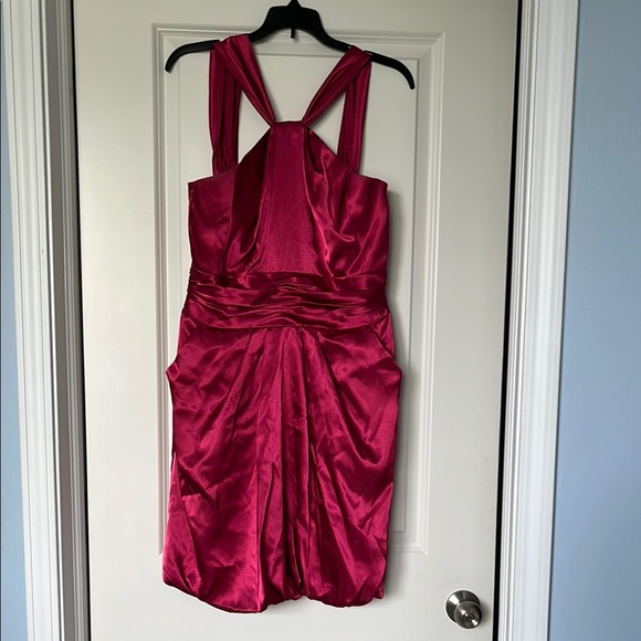 David's Bridal Dresses & Skirts - David's Bridal Fuchsia Satin Dress
